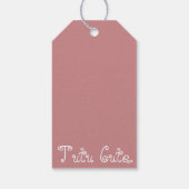 Ballett-Party in Schwarz und Ballet Pink Geschenkanhänger (Rückseite)