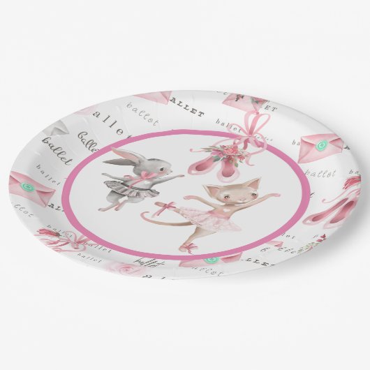 Ballett-Party Pappteller (Schrägansicht)