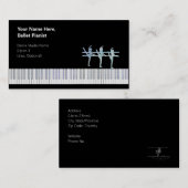 Ballett Pianist Iridescent Blue Var. Glitzer Visitenkarte (Vorne/Hinten)