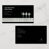 Ballett Pianist Iridescent Green Var. Glitzer Visitenkarte (Vorne/Hinten)