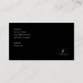 Ballett Pianist Iridescent Green Var. Glitzer Visitenkarte (Rückseite)