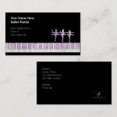 Ballett Pianist Iridescent Lila Var. Glitzer Visitenkarte (Vorne/Hinten)