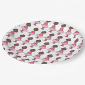 Ballett Pink Ballerina Tutu Tanz Erwägungsgrund Tä Pappteller (Schrägansicht)