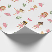 Ballett Pink Ballerinas Tanzmuster Geschenkpapier (Ecke)