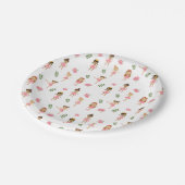 Ballett Pink Ballerinas Tanzmuster Pappteller (Schrägansicht)