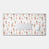 Ballett Pink Ballerinas Tanzmuster Schreibtischunterlage (Tastatur & Maus)