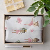 Ballett Pink Ballerinas Tanzmuster Seidenpapier (Geschenk)