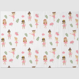 Ballett Pink Ballerinas Tanzmuster Seidenpapier