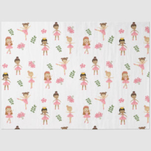 Ballett Pink Ballerinas Tanzmuster Seidenpapier