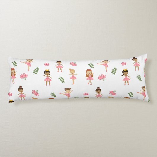 Ballett Pink Ballerinas Tanzmuster Seitenschläferkissen (Rückseite)