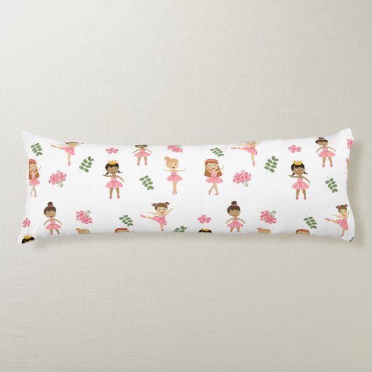Ballett Pink Ballerinas Tanzmuster Seitenschläferkissen (Vorderseite)