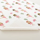 Ballett Pink Ballerinas Tanzmuster Sherpadecke (3/4)