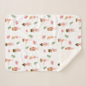 Ballett Pink Ballerinas Tanzmuster Sherpadecke (Vorderseite (Horizontal))