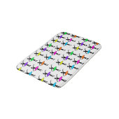 Ballett Pointe Dancer Erwägung Tanz Neon Ballerina Badematte (Schrägansicht)