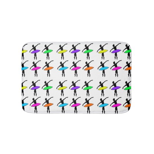 Ballett Pointe Dancer Erwägung Tanz Neon Ballerina Badematte (Vorderseite)