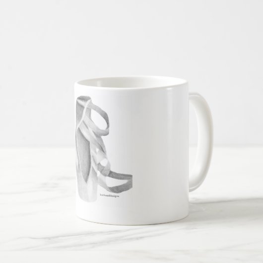 Ballett Pointe Schuh-Grafik Kaffeetasse (VorderseiteRechts)