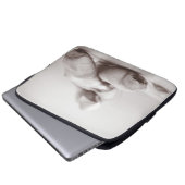 Ballett Pointe Schuhe auf Dance Floor-Schablone Laptopschutzhülle (Vorne Knopf)