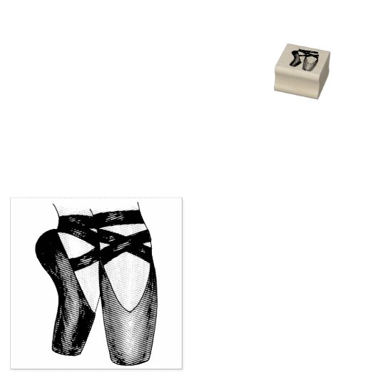Ballett Pointe Toe Shoes Ballerina Tanz Briefmarke Gummistempel (Stempel)