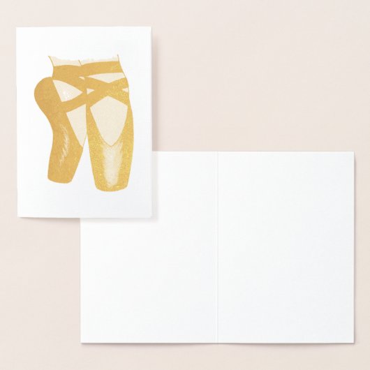 Ballett Pointe Toe Shoes Tanzlehrer Ballerina Folienkarte (Anzeige)