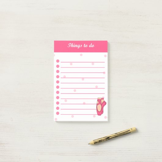 Ballett Post-it Klebezettel (Auf Schreibtisch)