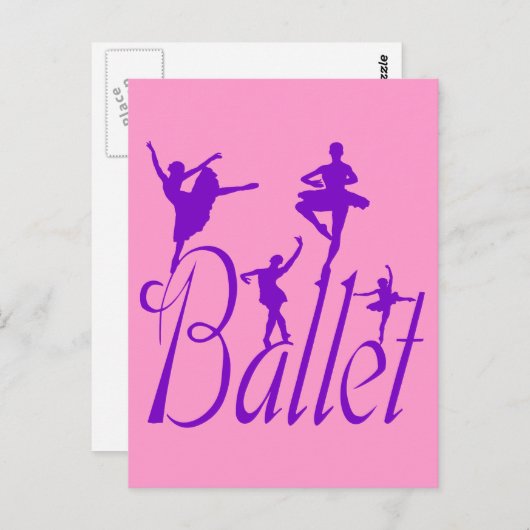 Ballett Postkarte (Vorne/Hinten)