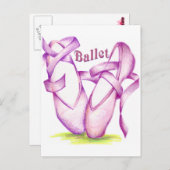 Ballett Postkarte (Vorne/Hinten)