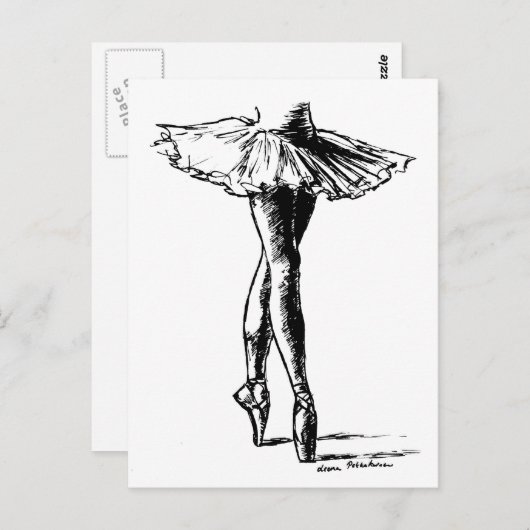 Ballett Postkarte (Vorne/Hinten)