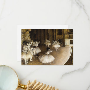Ballett-Probe auf Bühne von Edgar Degas Dankeskarte