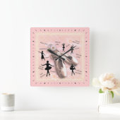 Ballett Quadratische Wanduhr (Zuhause)