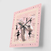 Ballett Quadratische Wanduhr (Winkel)