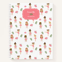 Ballett Rosa Ballerinas Tanzpattern Girl Notizblock