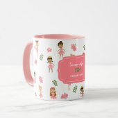 Ballett Rosa Ballerinas Tanzpattern Girl Tasse (Vorderseite Links)