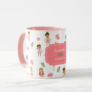 Ballett Rosa Ballerinas Tanzpattern Girl Tasse