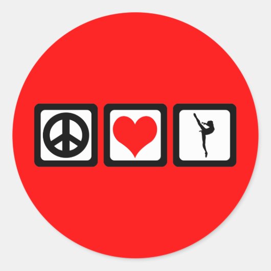 Ballett Runder Aufkleber (Vorderseite)