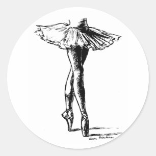 Ballett Runder Aufkleber