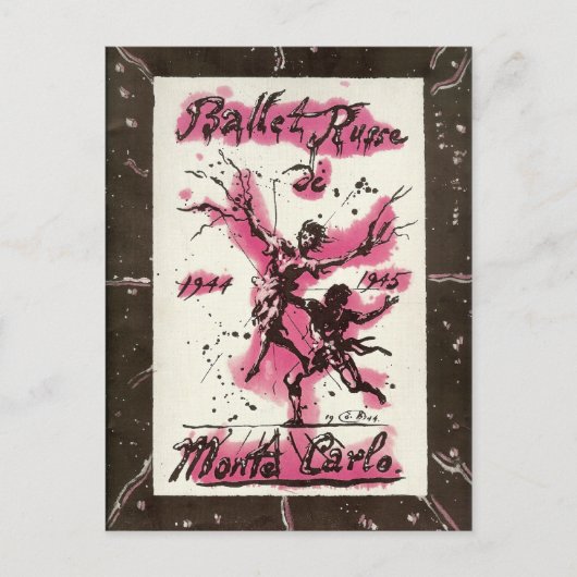 Ballett Russe de Monte Carlo 1944-45 Postkarte (Vorderseite)