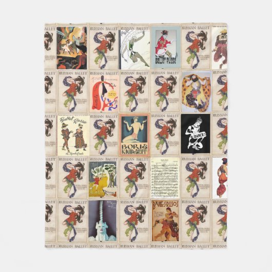 Ballett Russe Montage Fleecedecke (Vorderseite)