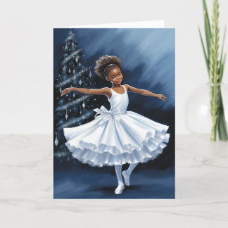 Ballett Schneekönigin Schneeflocke Ballerina Weihn Feiertagskarte