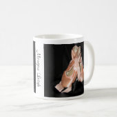 Ballett-Schuh-Muster Kaffeetasse (VorderseiteRechts)