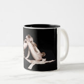 Ballett-Schuh-Tasse Zweifarbige Tasse (VorderseiteRechts)