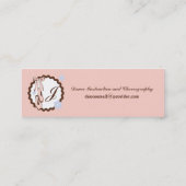 Ballett-Schuh-Visitenkarte Mini Visitenkarte (Rückseite)