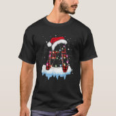 Ballett Schuhe Weihnachten Lichter Santa Ballerina T-Shirt (Vorderseite)