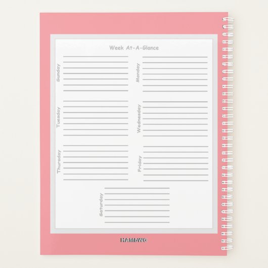 Ballett - Schulplaner - HAMbyWG Planer (Rückseite)