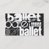 Ballett; schwarz und dunkelgraue Streifen Visitenkarte (Rückseite)