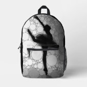 Ballett Schwarz-weiß Ballerina Bedruckter Rucksack (Vorderseite)
