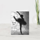 Ballett Schwarz-weiß Ballerina Dankeskarte (Vorderseite)