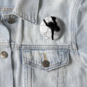 Ballett Schwarz-weißes Tanzen Ballerina Button (Beispiel)