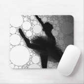 Ballett Schwarz-weißes Tanzen Ballerina Mousepad (Mit Mouse)