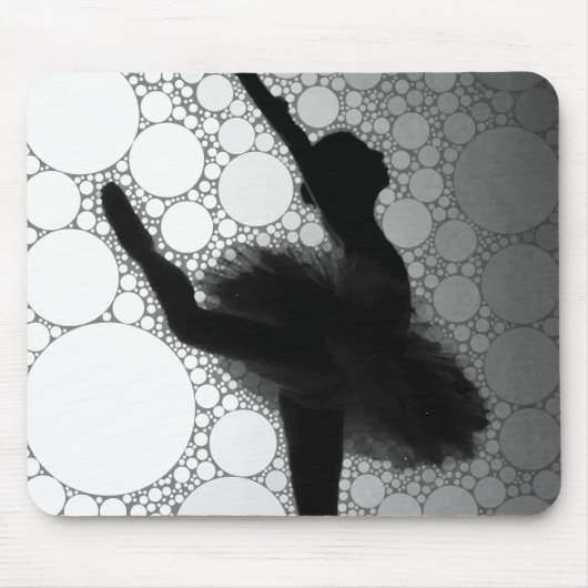 Ballett Schwarz-weißes Tanzen Ballerina Mousepad (Vorne)