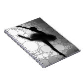 Ballett Schwarz-weißes Tanzen Ballerina Notizblock (Rechte Seite)